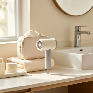 compact travel hair dryer packaging
